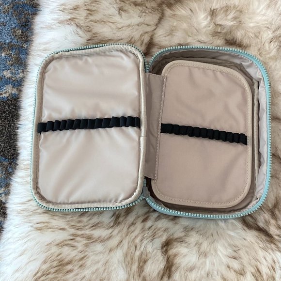 NWT Kipling 100 Pens Printed Case Bag Pouch Green Tonal - Picture 5 of 11